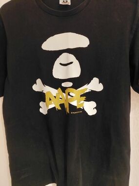 AAPE by A Bathing Ape Black Short Sleeve Graphic Tee